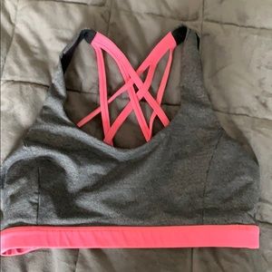 Lululemon Free To Be Serene Bra size 8 gray/peach